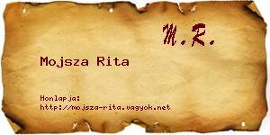 Mojsza Rita névjegykártya